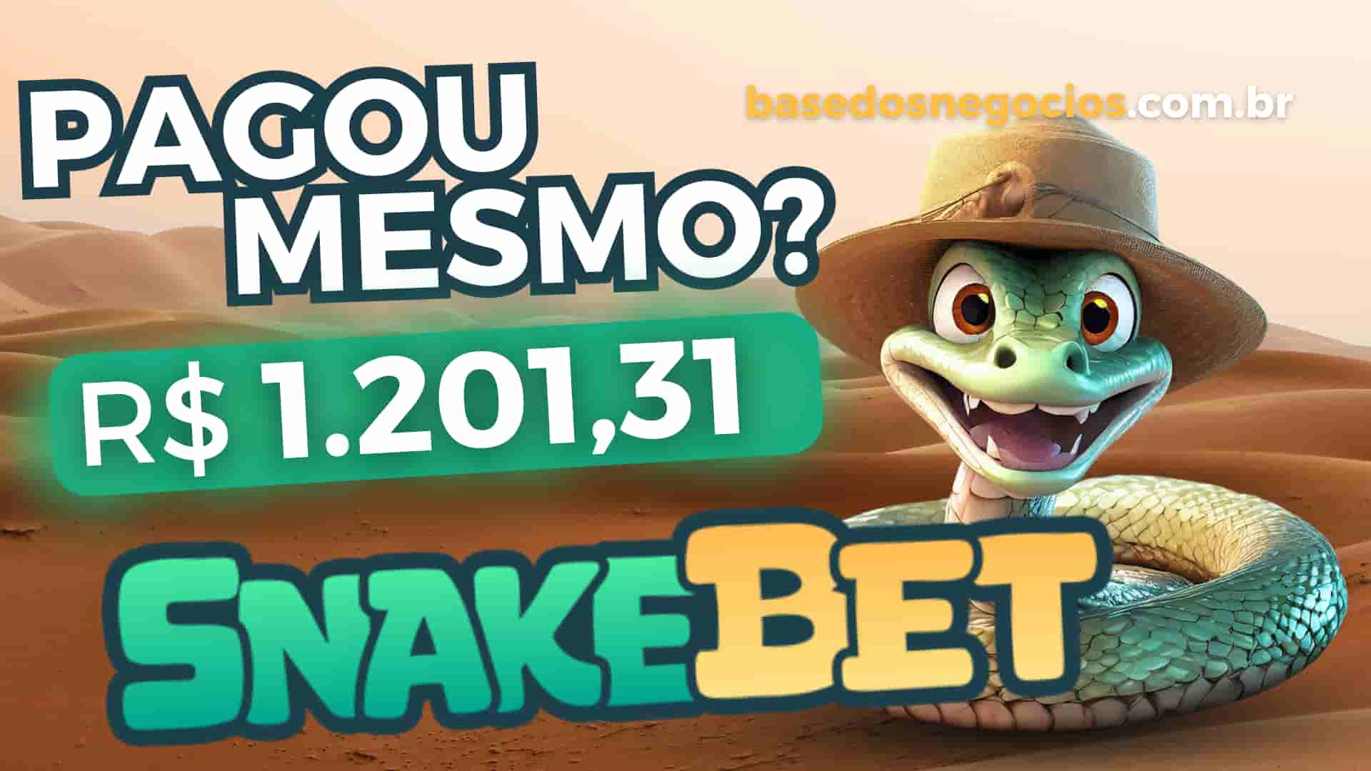 JOGO DA COBRINHA QUE PAGA TESTADO SNAKEBET POR UMA SEMANA! BASEDOSNEGOCIOS.COM.BR